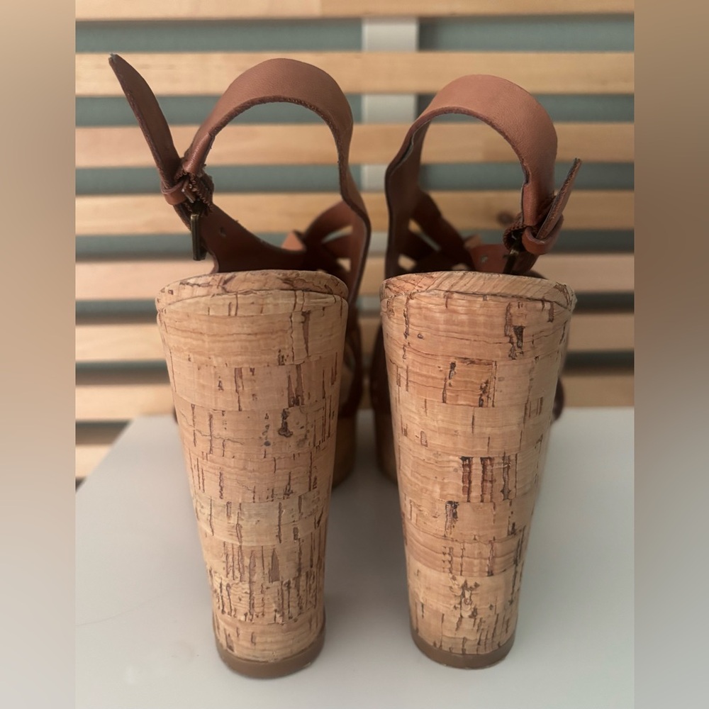 Lauren Ralph Lauren Brown Platform Sandals View 3